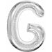 34-Inch Silver Letter G Foil Balloon
