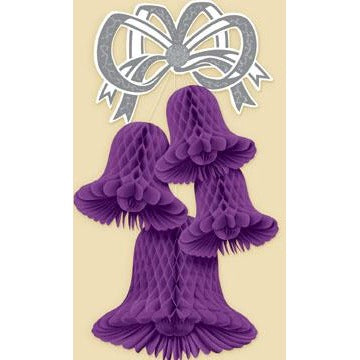 20-Inch Purple Bell Cluster Decoration