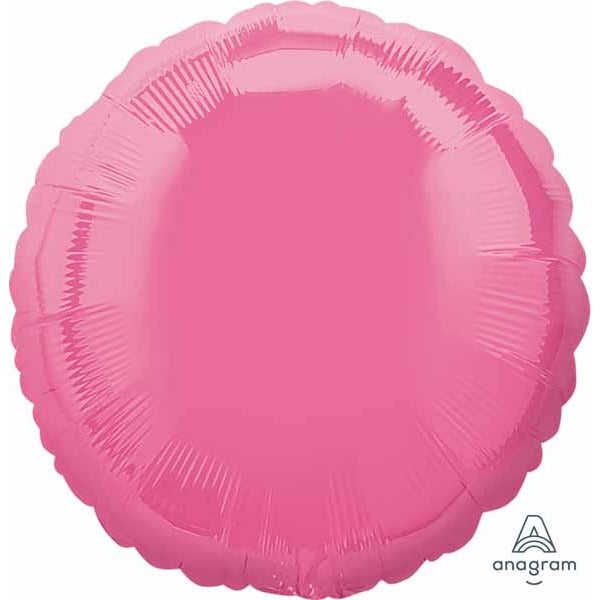 18-Inch Rose Pink Round Foil Balloon