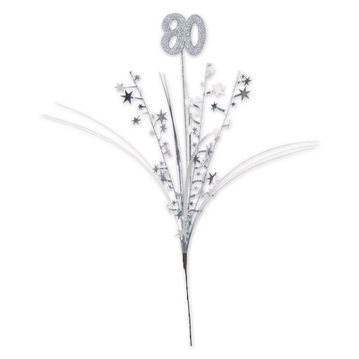 Glittered 80 Star Metallic Spray Decoration
