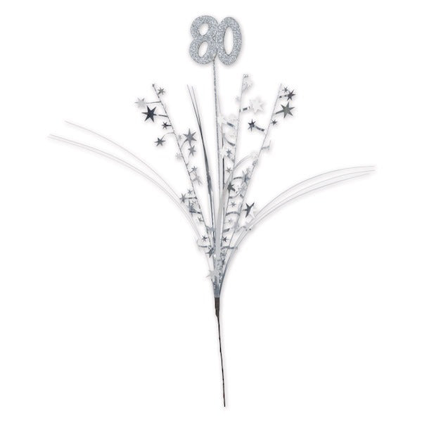 Glittered 80 Star Metallic Spray Decoration