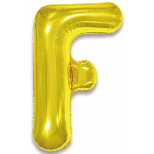 34-Inch Gold Letter F Foil Balloon