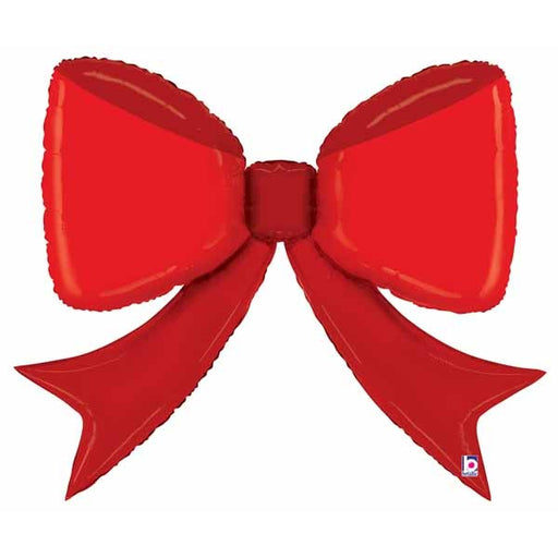 41-Inch Red Bow Shaped Foil Balloon