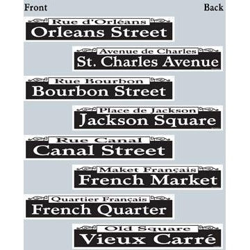 Mardi Gras Street Sign Cutouts, 4-Pack