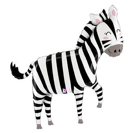 Jungle Zebra 43" Shaped Foil Balloon