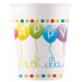 PAPER CUPS 7 OZ 8/PK HBDAY STREAMERS