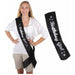 Birthday Girl Satin Sash, Black & Silver