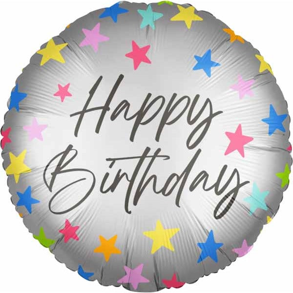 Happy Birthday Let's Party 18-Inch Foil Balloon