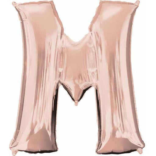 16 Inch Rose Gold Letter M Balloon
