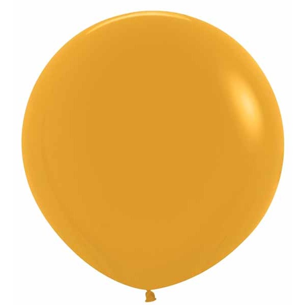 Deluxe Mustard 24-Inch Latex Balloons, 10 Pack