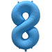 DecoChamp 34-Inch Neon Blue Number 8 Balloon