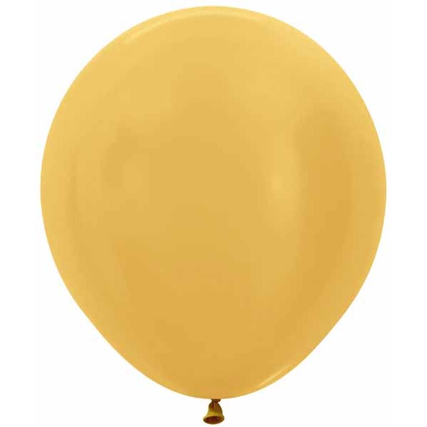 Sempertex 18 Inch Metallic Gold Latex Balloons, 25 Count