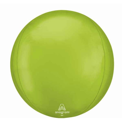 Vibrant Green Solid Orbz Foil Balloon, 16 Inch