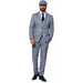 Suitmeister Men's 1920s Gangster Grey Suit, X-Large