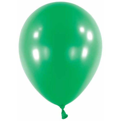 Metallic Festive Green 11-Inch Latex Balloons, 100 Count