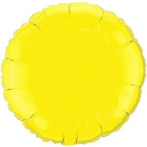 Yellow Round Foil Balloon, 18 Inch