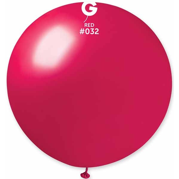Gemar 31" Metallic Red Latex Balloon #032, 1 Count