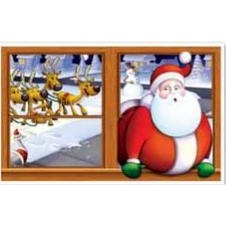 Santa Insta-View Christmas Decoration, 38 x 62 Inches