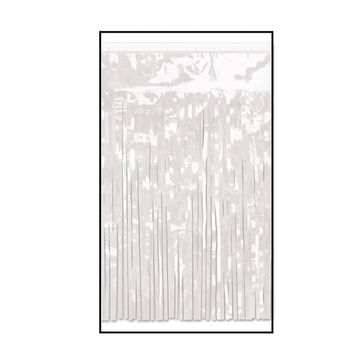 White 2-Ply Fringe Drape, 15 Inches x 10 Feet