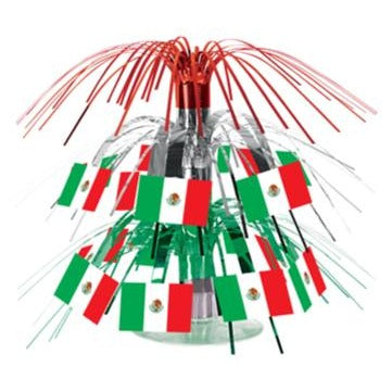 Mini Mexican Flag Cascade Decoration, 7.5 Inches