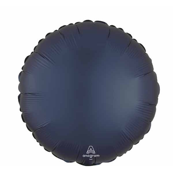 True Navy 18 Inch Round Satin Foil Balloon