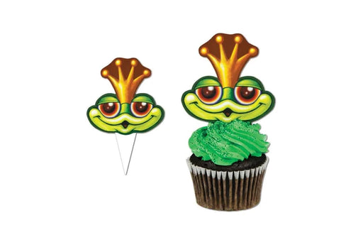 Princess Frog Cupcake Picks Whimsical Decor for Your Sweet Treats (3Pk)