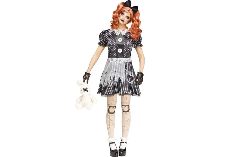 Attic Doll Adult Costume - Size 10/14 (1/Pk)