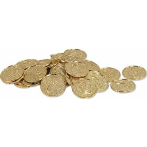 100-Pack Plastic Gold Coins For Parties And Events