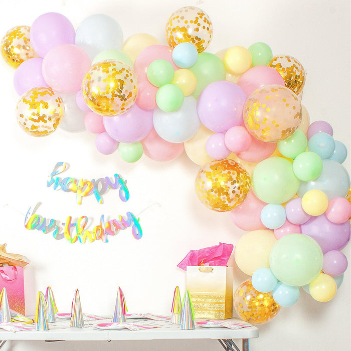 10-Foot DIY Pastel Balloon Garland and Arch Kit — Shimmer & Confetti
