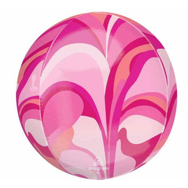 Pink Macro Marble 16" Orbz Foil Balloon
