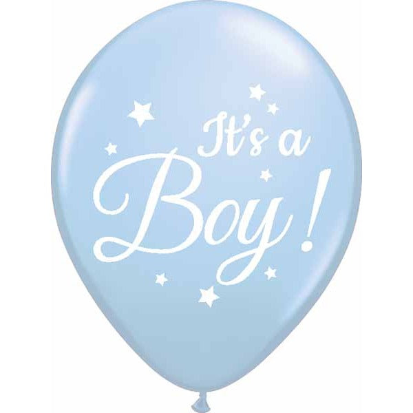 ITS A BOY 2 SIDED 12" 50/BG LIGHT BLUE