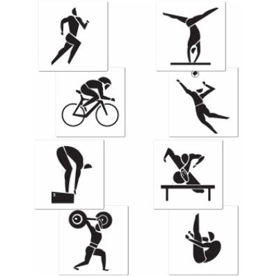 SUMMER SPORTS CUTOUT 16" (4/PK)