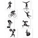 SUMMER SPORTS CUTOUT 16" (4/PK)