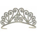 Silver Glittered Tiara with Attachable Combs