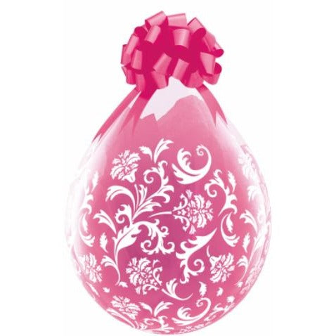 18-Inch Damask Print Latex Stuffing Balloons, 25 Count