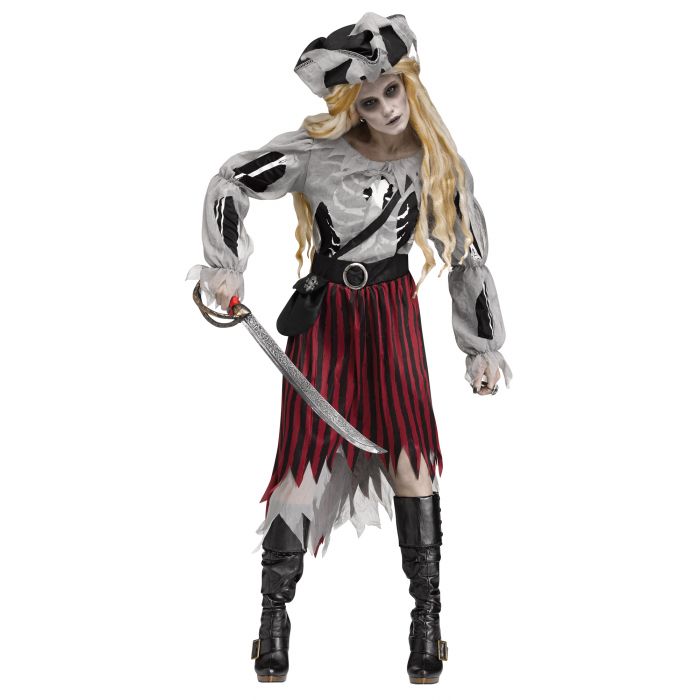 Zombie Pirate Queen Adult Costume - Size 10/14 (1/Pk)