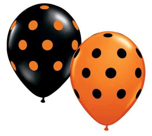 Spooky Elegance: Halloween Big Polka Dots Balloons