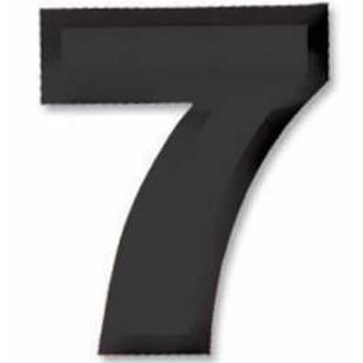 11-Inch 3D Black Plastic Number 7 Bold Party Decoration (24/Pk)