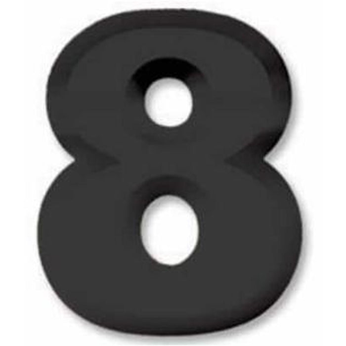 11" Black Plastic 3D Number 8