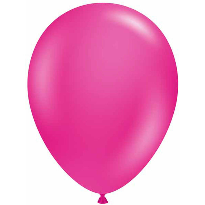 Vibrant Hot Pink Latex Balloons by Tuftex (100/Pk)