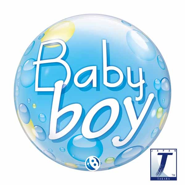Baby Boy Blue 22-Inch Bubble Balloon