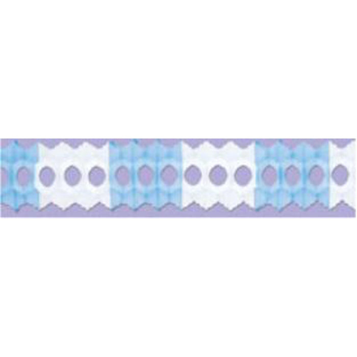 "12' Arcade Garland In Light Blue And White (1 Pack)"