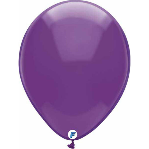 12" Crystal Purple Balloons - 50/Bg