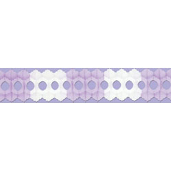 "12' Lavender And White Arcade Garland - Pack Of 1"