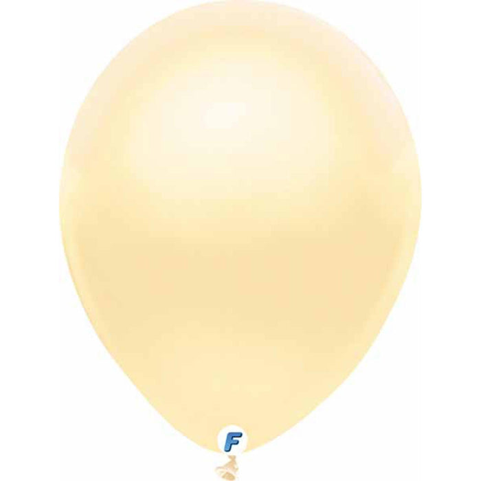 12" Pearl Ivory Latex Balloons - 12/Bag By Funsational