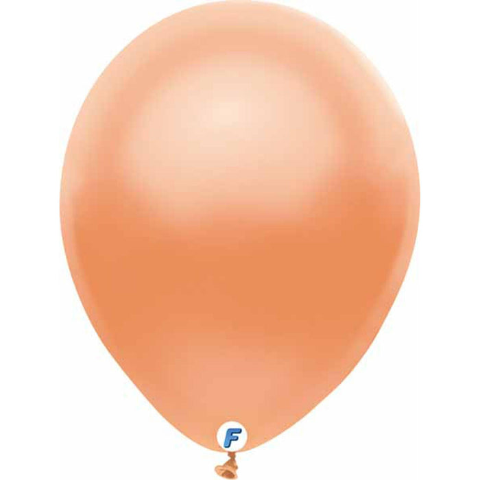 "12" Pearl Peach Balloons - Pack Of 12 By Funsational"