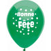 Funsational 12" Bonne Fete Birthday Latex Balloons (8/Pk)