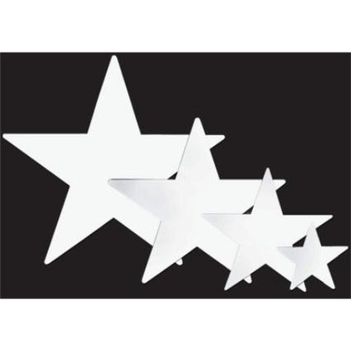"12" White Foil Star Bulk Pack For Events And Parties"