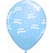 HAPPY BDAY ALL OVER 12" 50/BAG LT BLUE