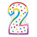 Number 2 Birthday Candle Foil Balloon, 24 Inch